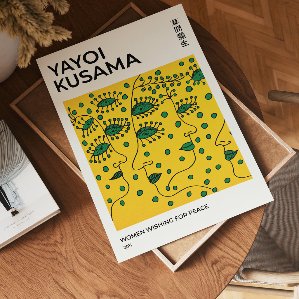 Yayoi Kusama Peace Faces Poster