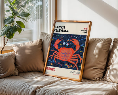Yayoi Kusama Cosmic Crab Poster