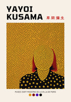Yayoi Kusama Abstract Face Poster