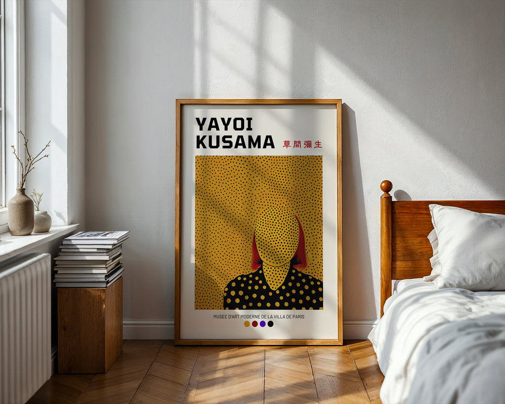 Yayoi Kusama Abstract Face Poster