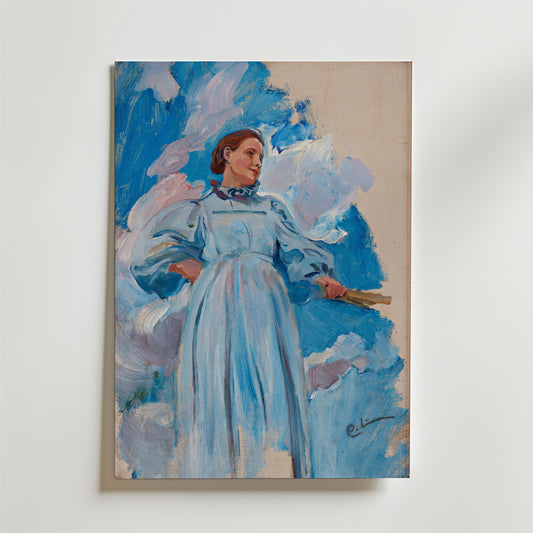 Carl Larsson Kvinnofigur och himmel Poster