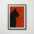 Smoking Cat Poster