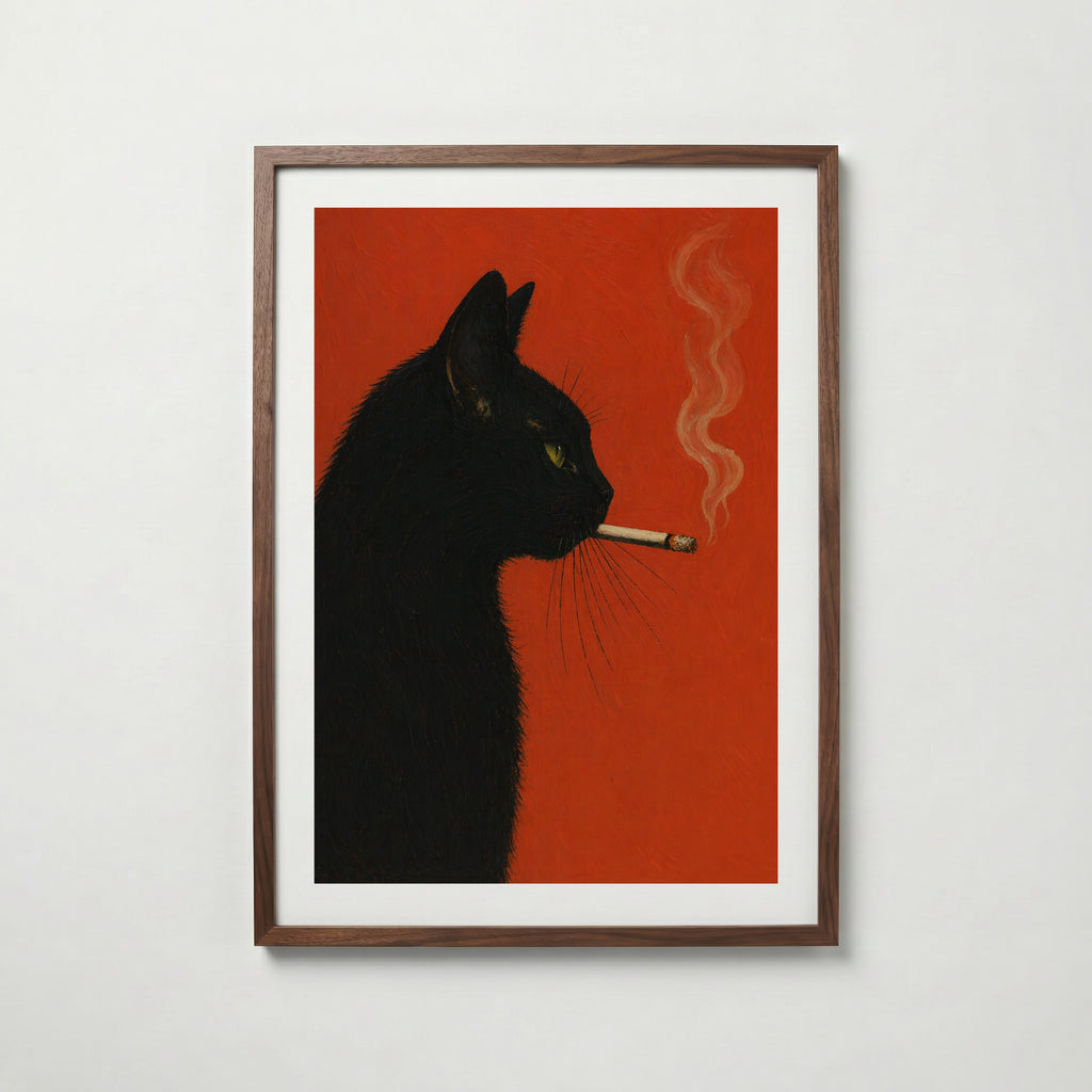 Smoking Cat Poster