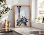 Liberty in Black & White Poster