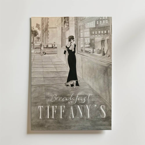 Breakfast at Tiffany’s – stilfullt konsttryck från Bozetto, tryckt på matt finpapper