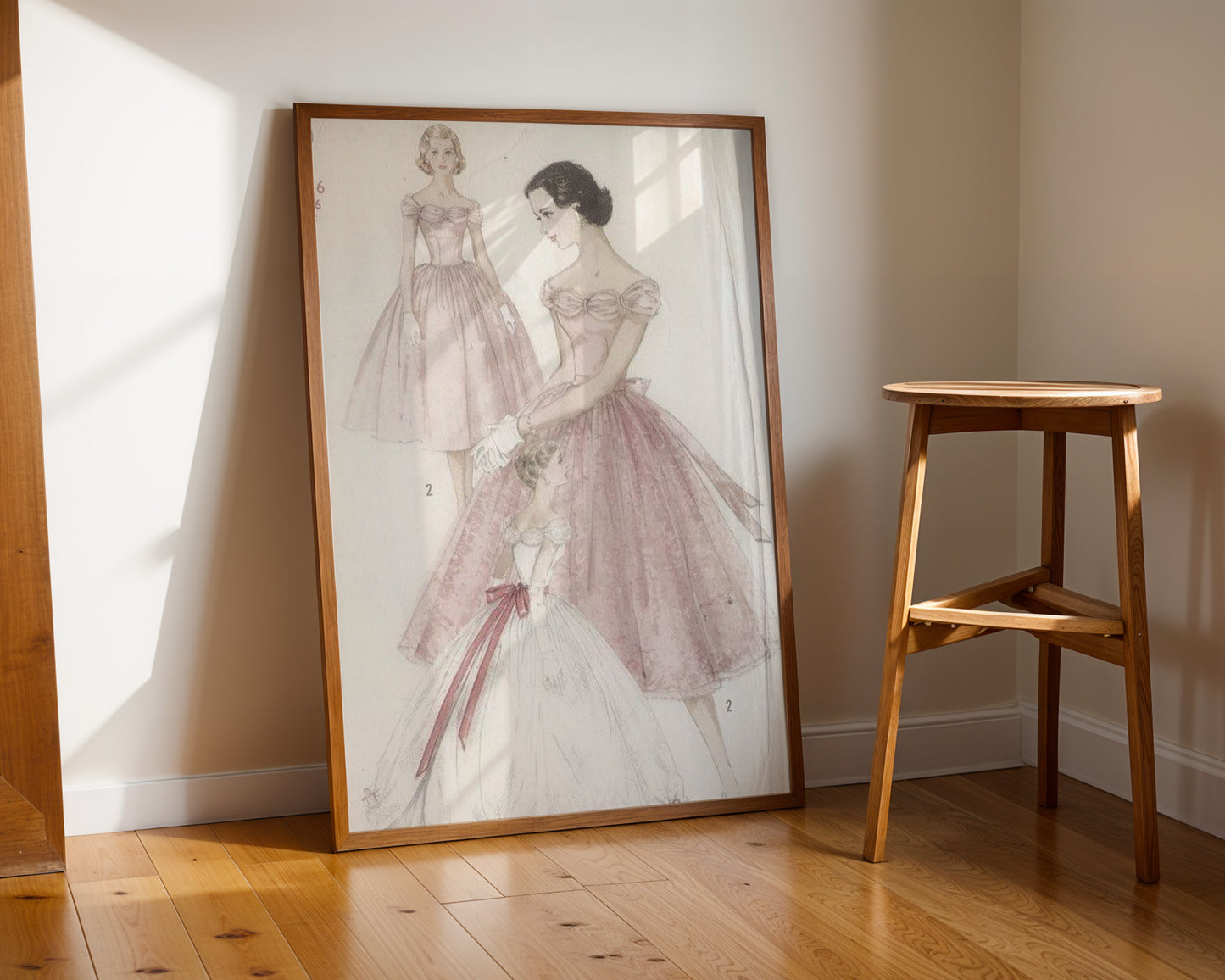 Vintage Dress Sketch Poster