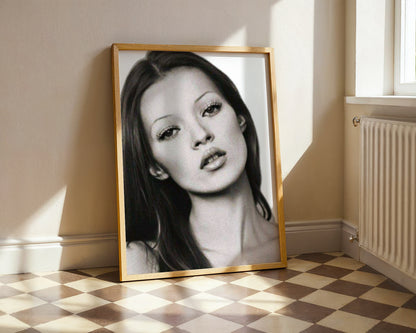Kate Moss Portrait Poster