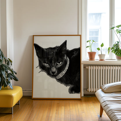 Chic Black Cat Poster