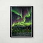 Northern Lights Over the Fells Poster