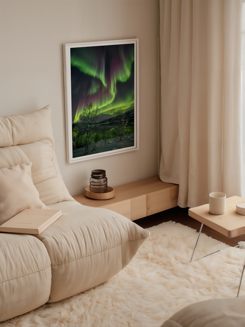 Northern Lights Over the Fells Poster