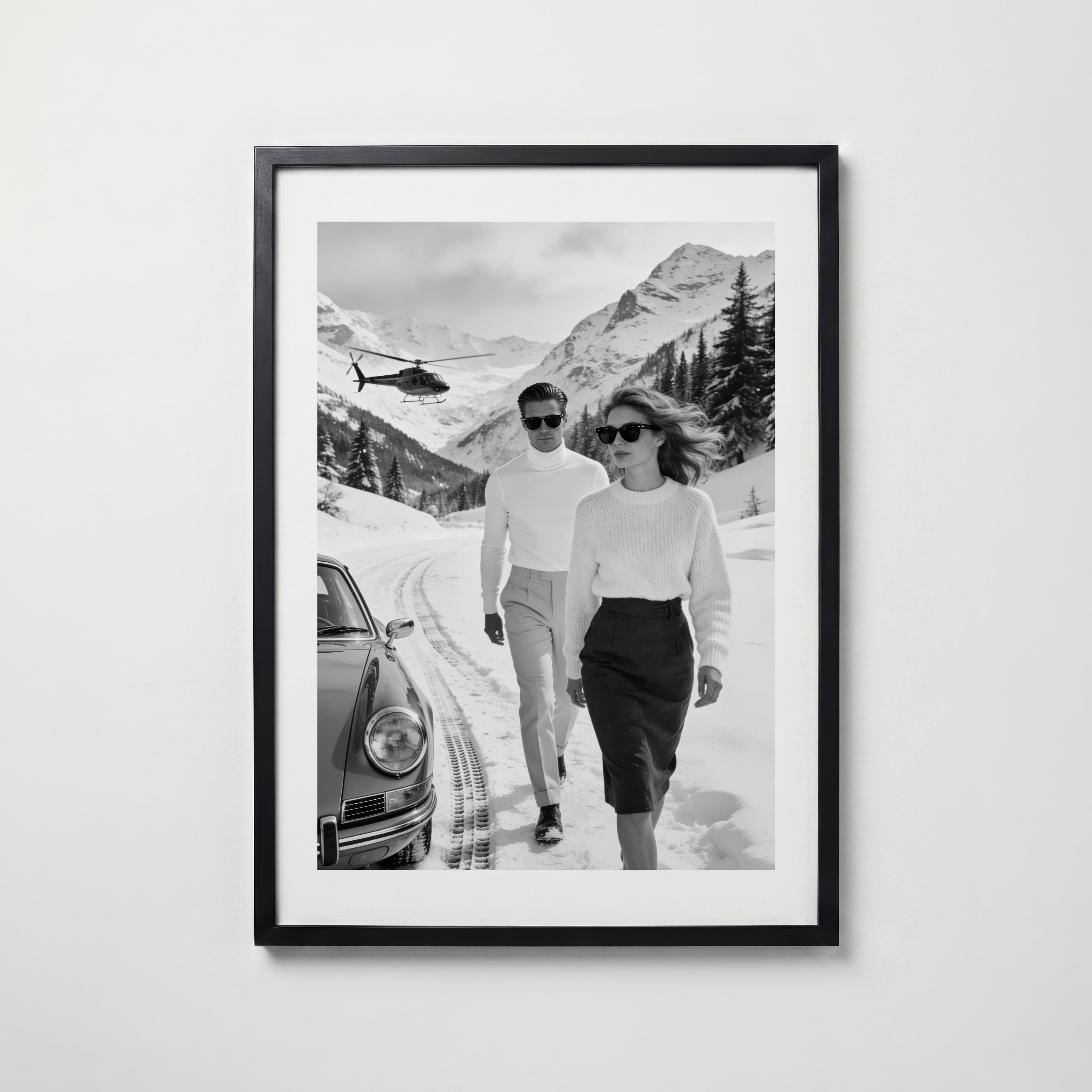 Alpine Noir Elegance – affisch med snyggt motiv, köp enkelt hos Bozetto i flera storlekar