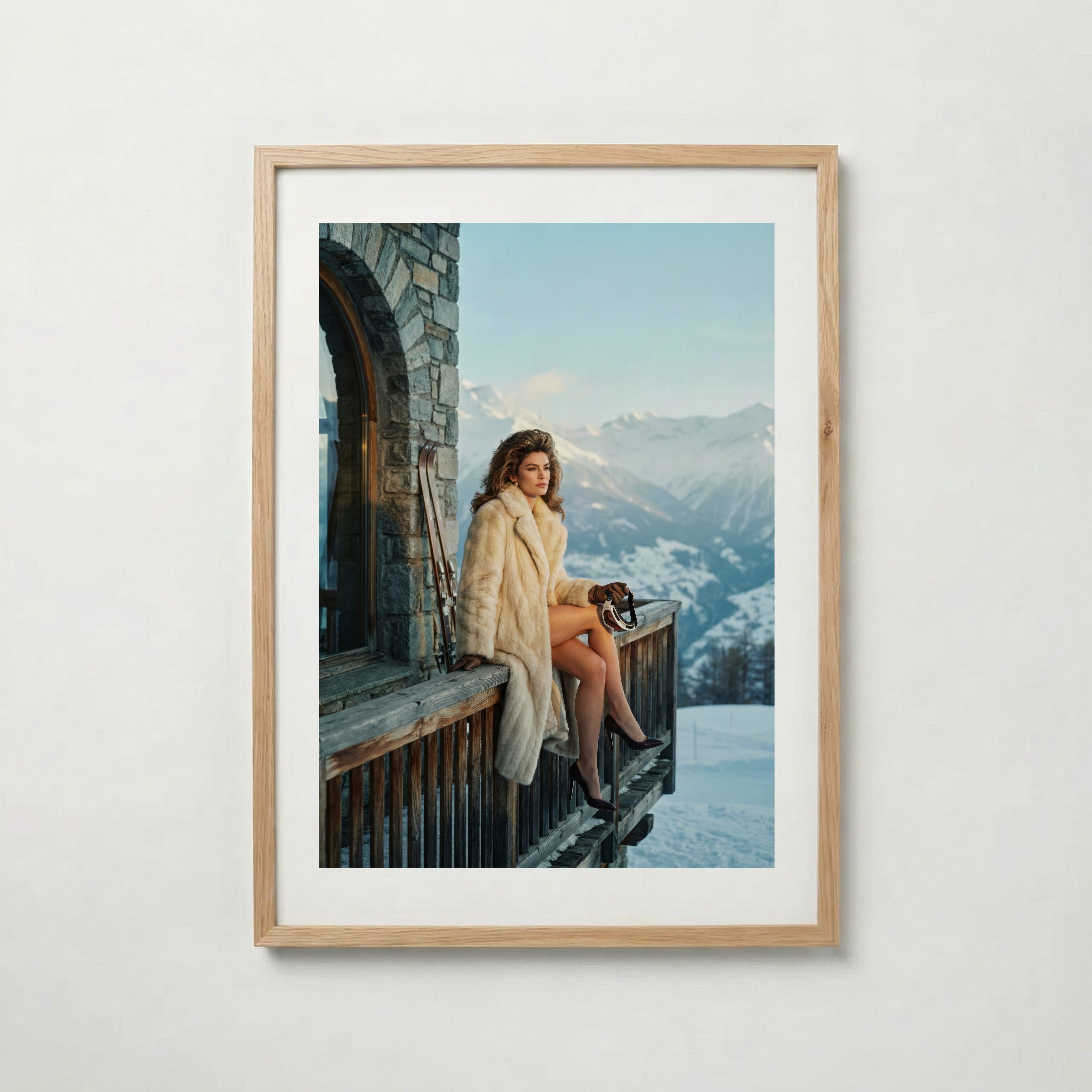 Alpine Couture Reverie Poster i ekram – inramad konsttryck för stilren inredning hos Bozetto