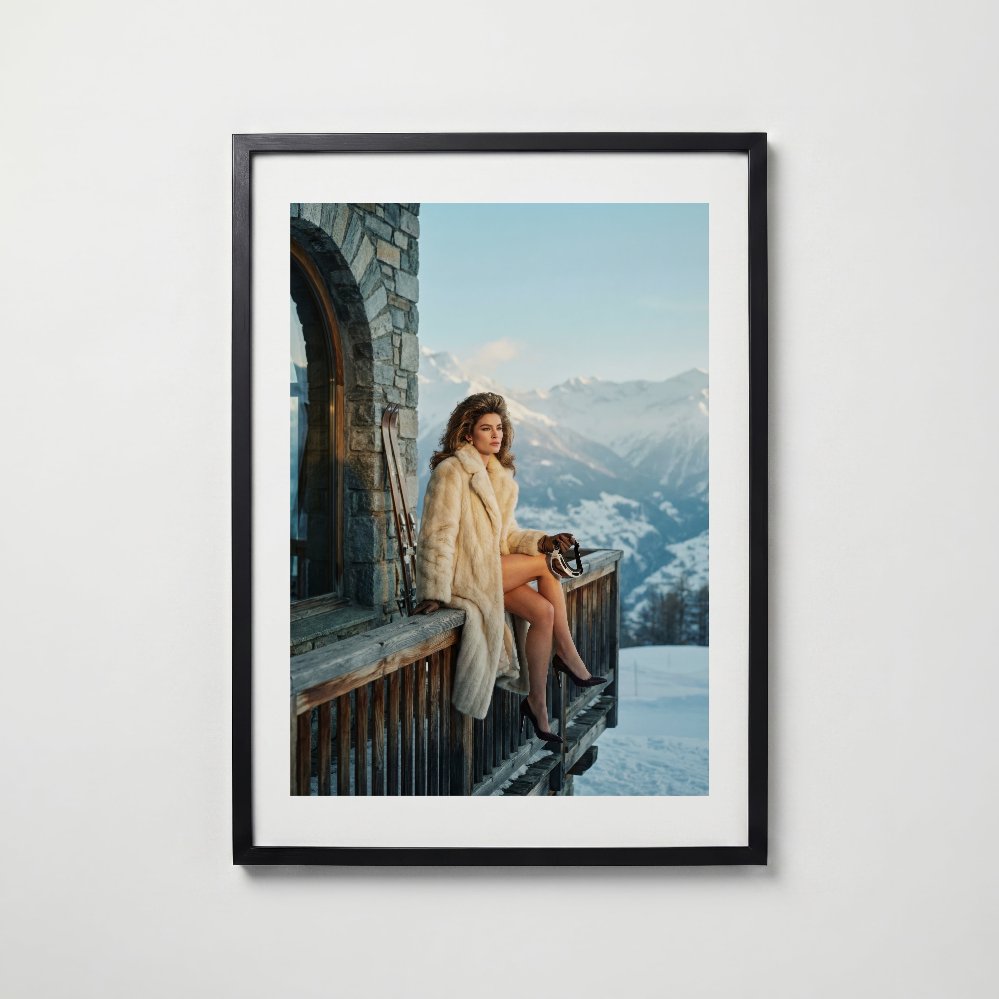 Alpine Couture Reverie Poster i svart ram – stilren konsttryck som väggdekor från Bozetto