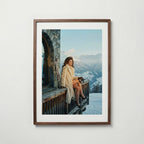 Alpine Couture Reverie Poster i valnötsram – varm konstaffisch för hemmet från Bozetto