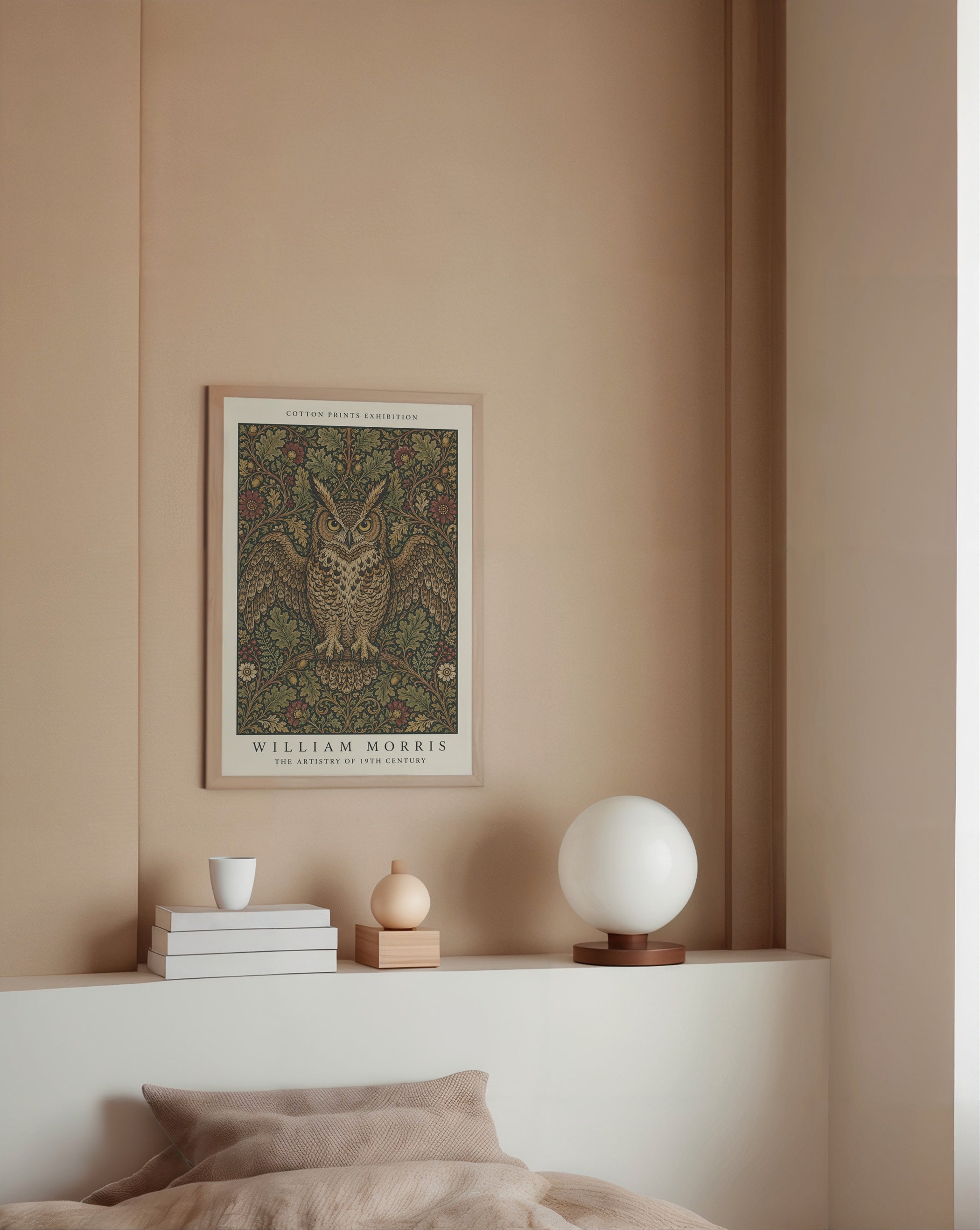 Owl in the Oaks William Morris Poster