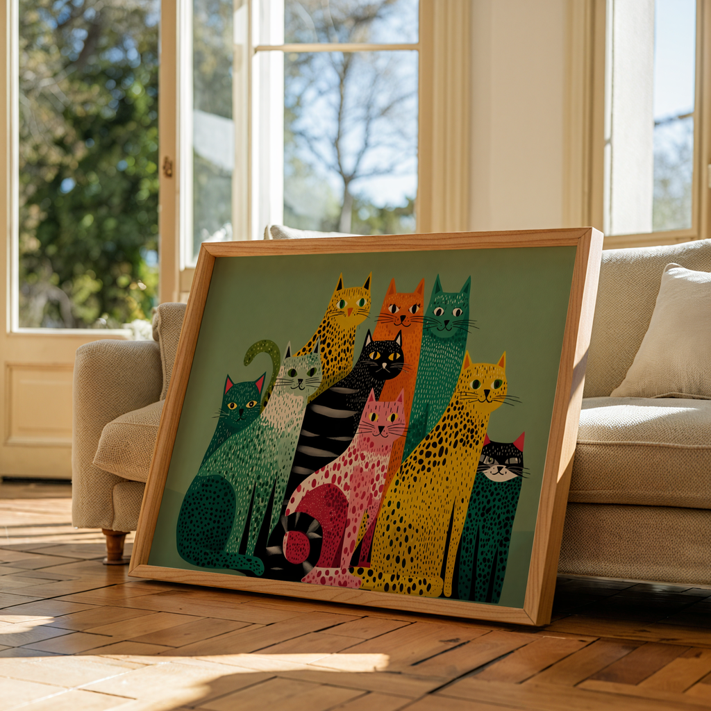 Colorful Cat Collective Poster