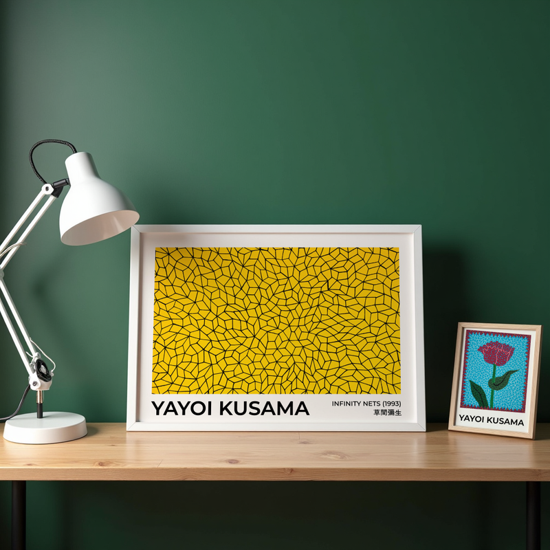 Yayoi Kusama Flower Pulse Poster