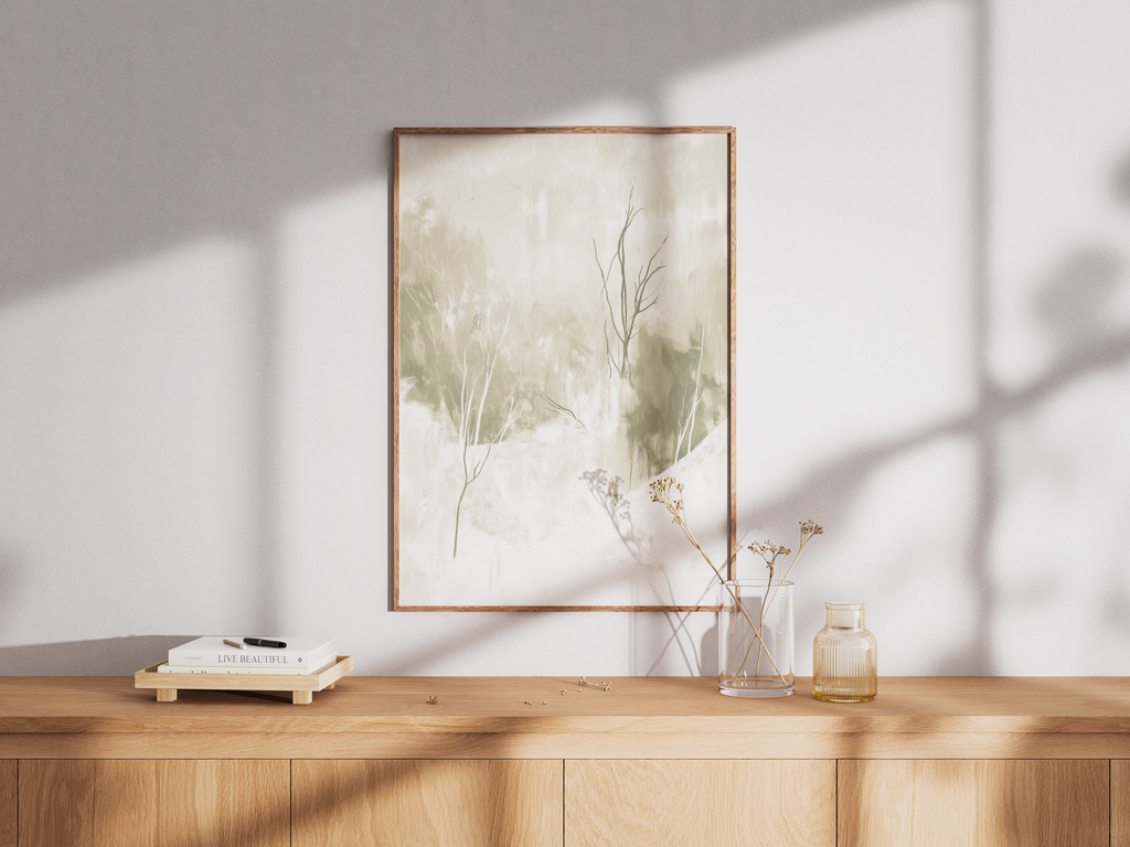 Abstract Winter Silence Poster