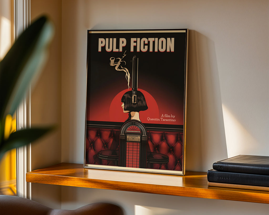 Pulp Fiction Poster – Retro Edition – poster väggdekoration inredning – Affischer hos Bozetto