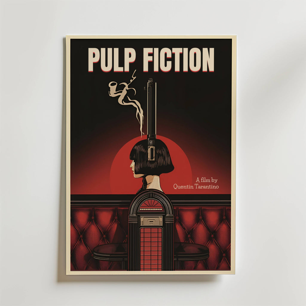 Pulp Fiction Poster – Retro Edition affisch – poster till väggdekoration – köp online hos Bozetto