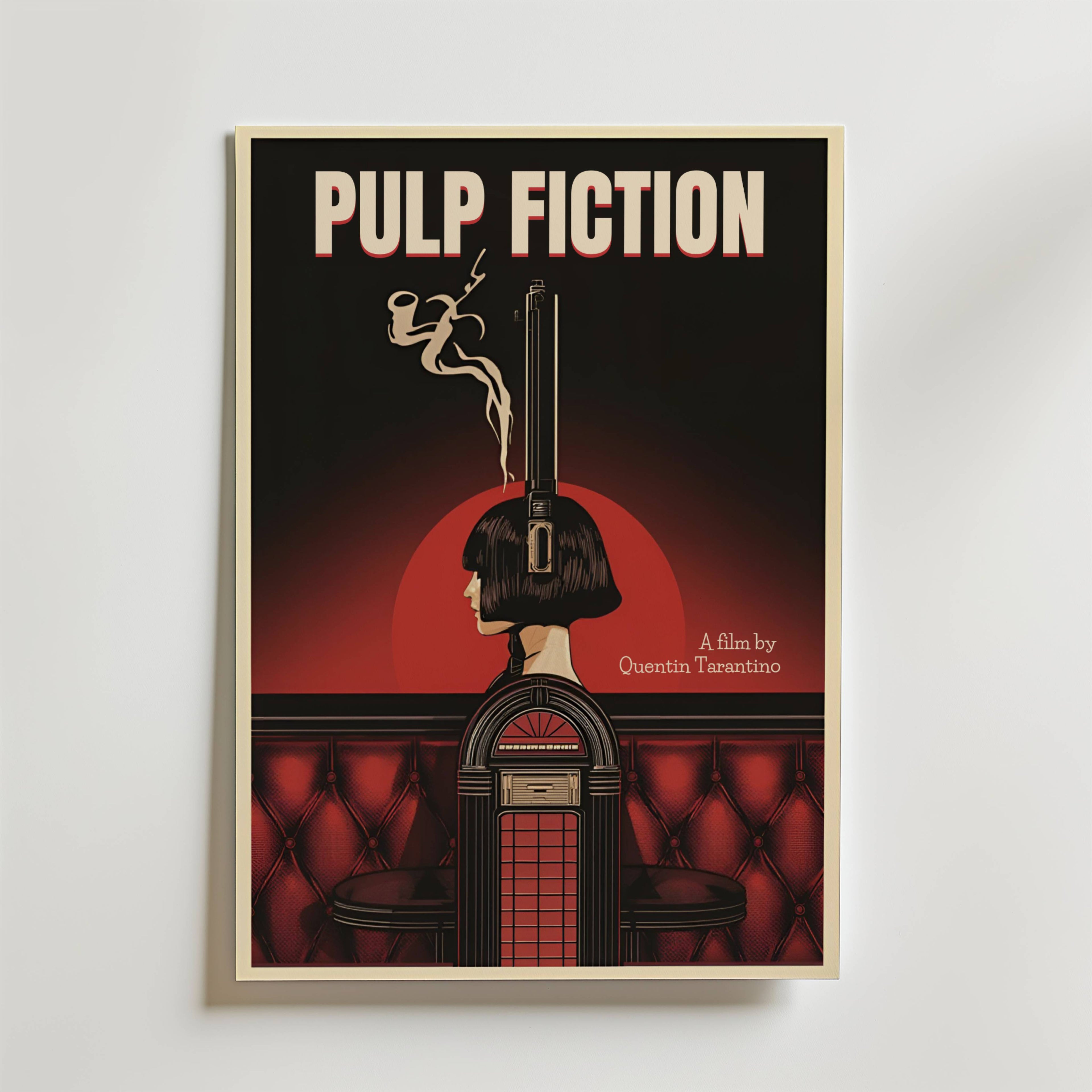 Pulp Fiction Poster – Retro Edition affisch – poster till väggdekoration – köp online hos Bozetto
