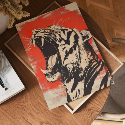 Red and Black Tiger Poster