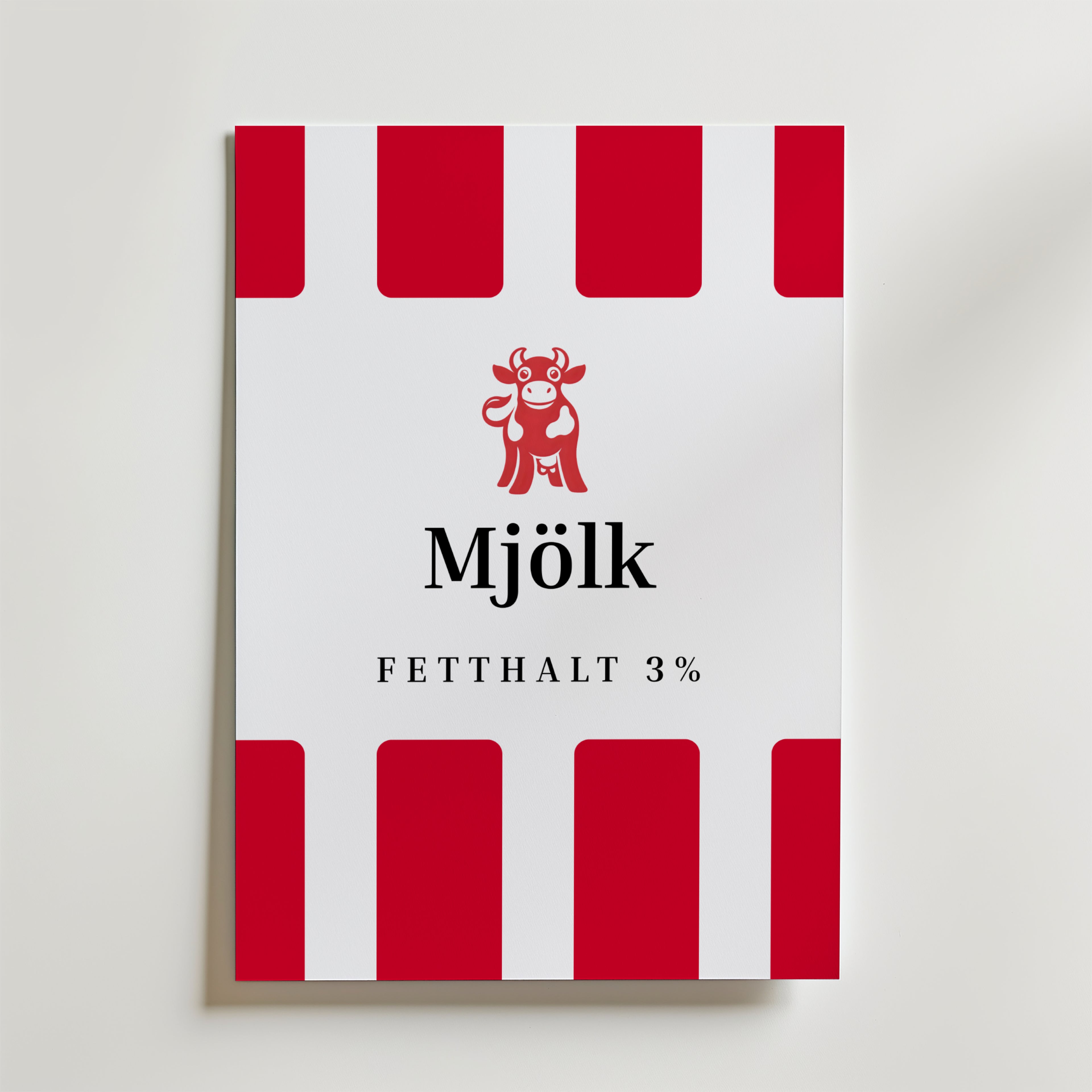 Scandinavian Mjölk Red Label Poster