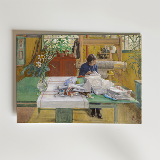 Carl Larsson Sewing Girl Poster