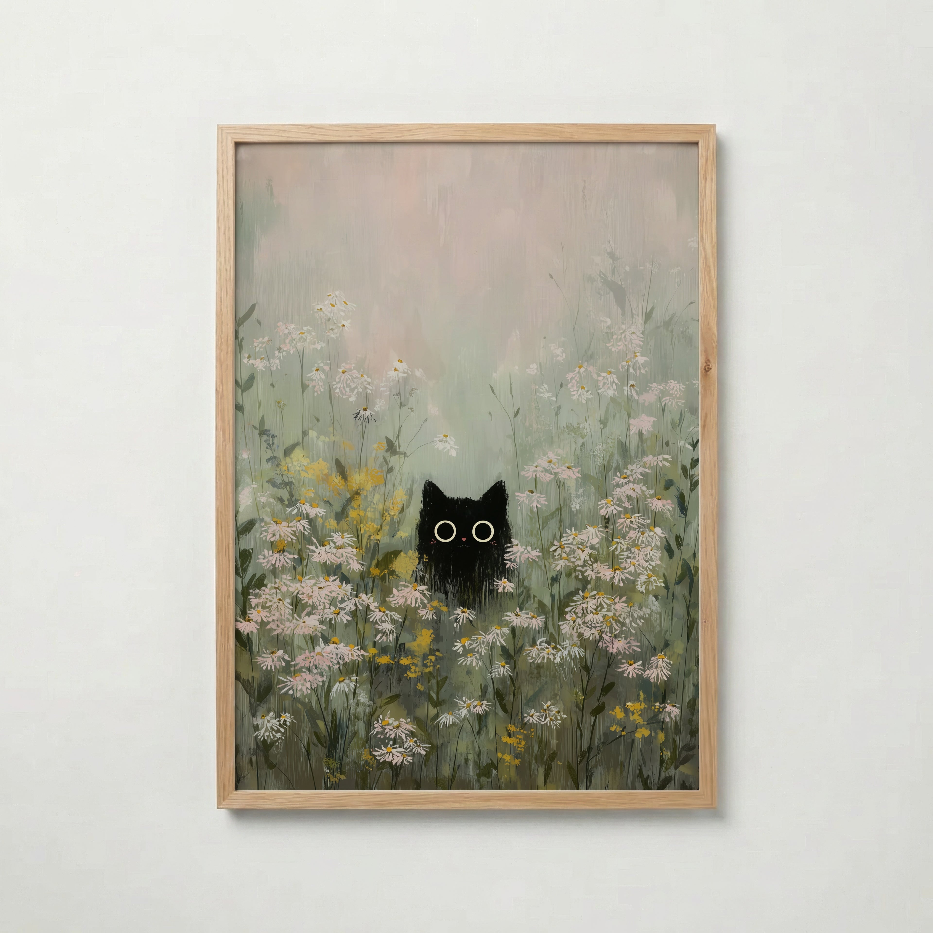 Silent Meadow Cat Poster