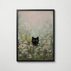 Silent Meadow Cat Poster poster – väggdekoration för hemmet – köp hos Bozetto