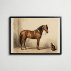 Stable Companions Poster med svart ram