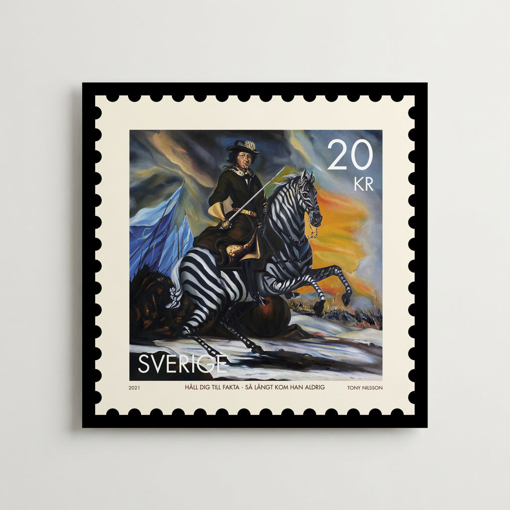Kalle Zebra – Tony Nilsson affisch – poster till väggdekoration – köp online hos Bozetto