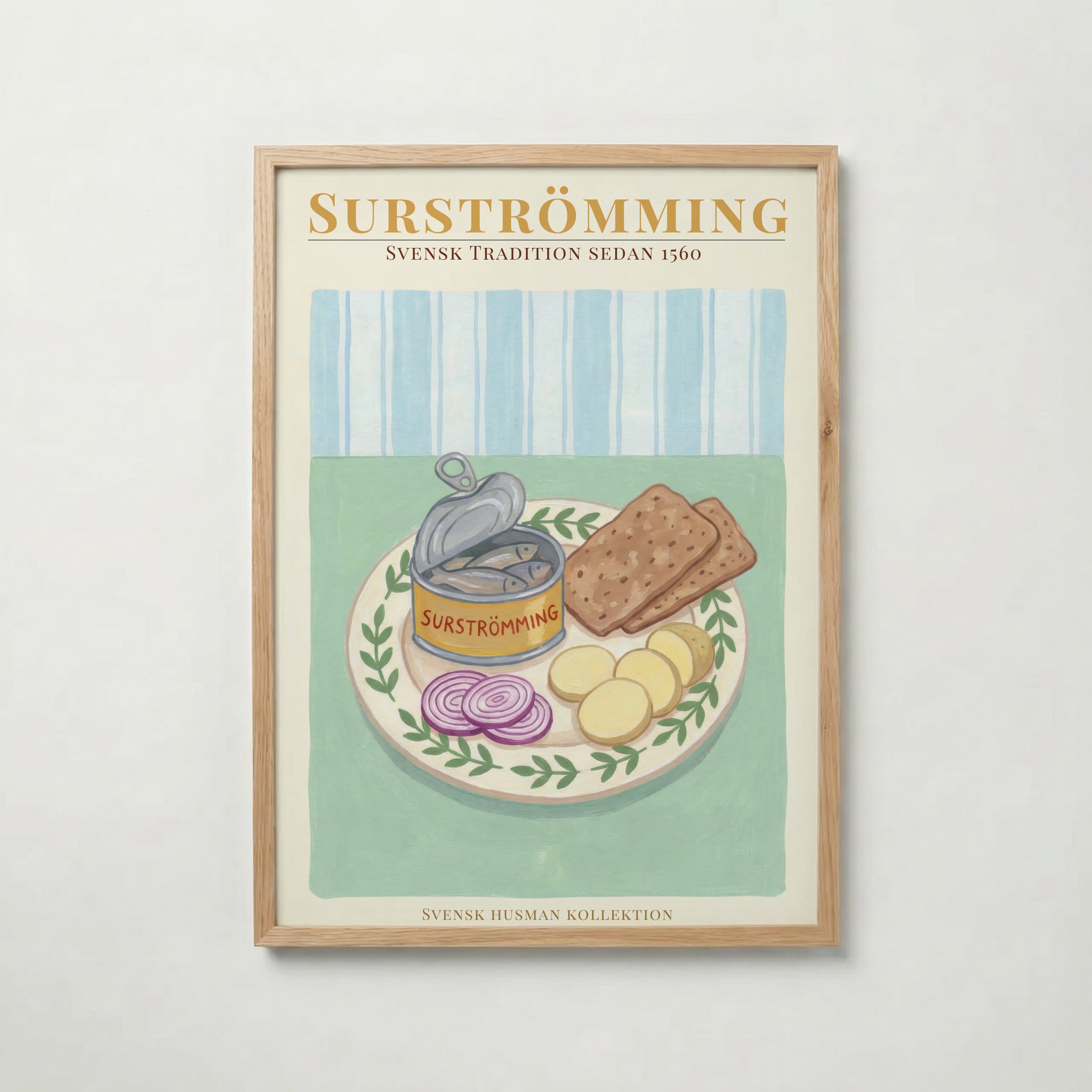 Surströmming poster visad rakt fram – Bozetto affisch i hög tryckkvalitet i hög tryckkvalitet