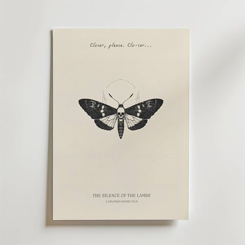 The Silence of the Lambs – stilfullt konsttryck från Bozetto, tryckt på matt finpapper
