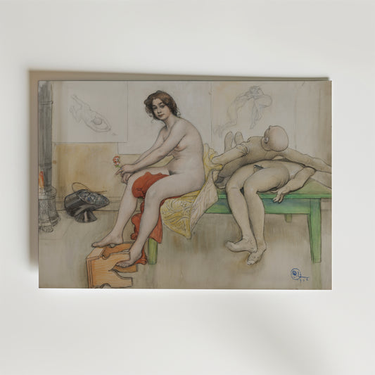 Carl Larsson The Model and the Mannequins Poster