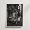 Vespas in an Italian Lane Poster