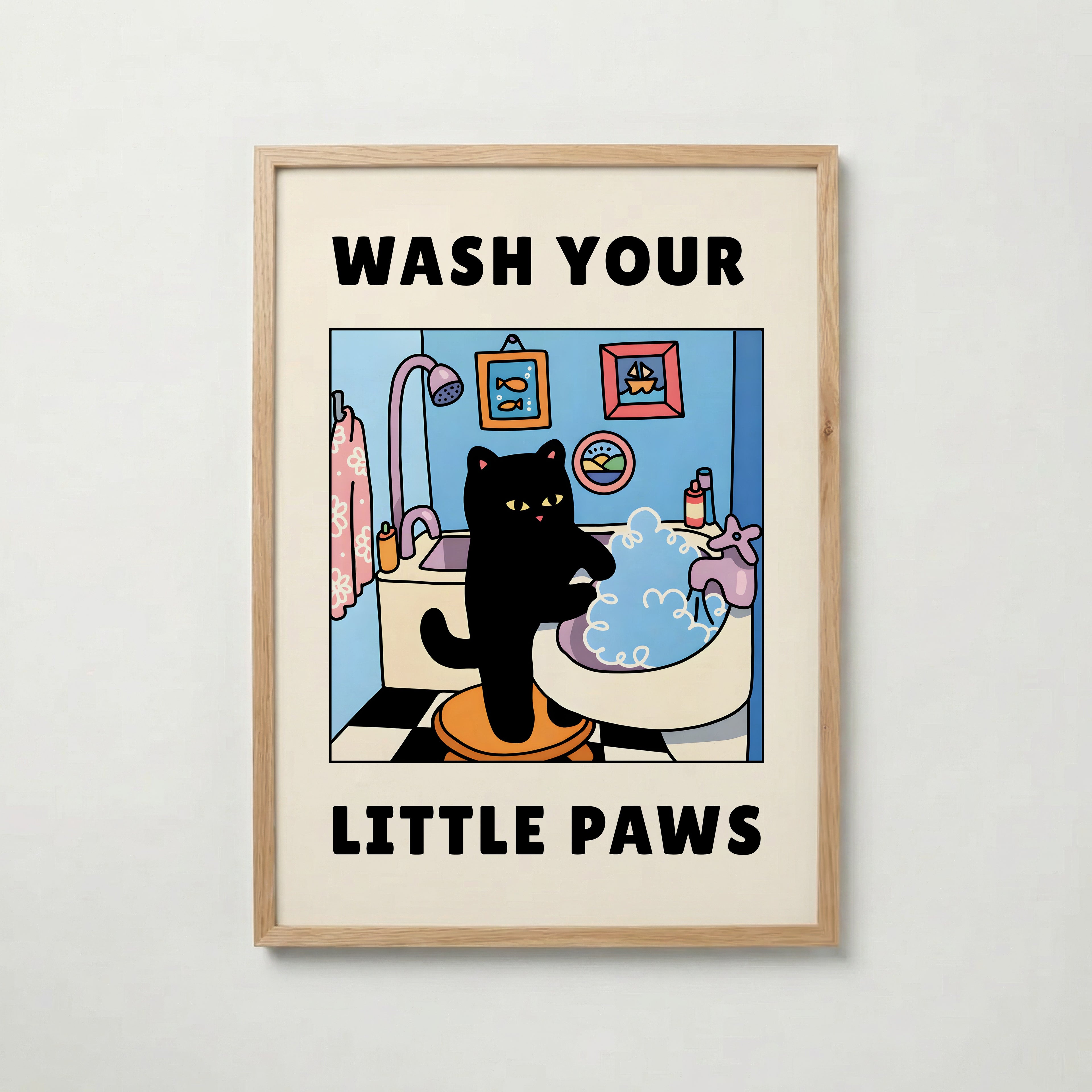 Wash Your Little Paws Poster