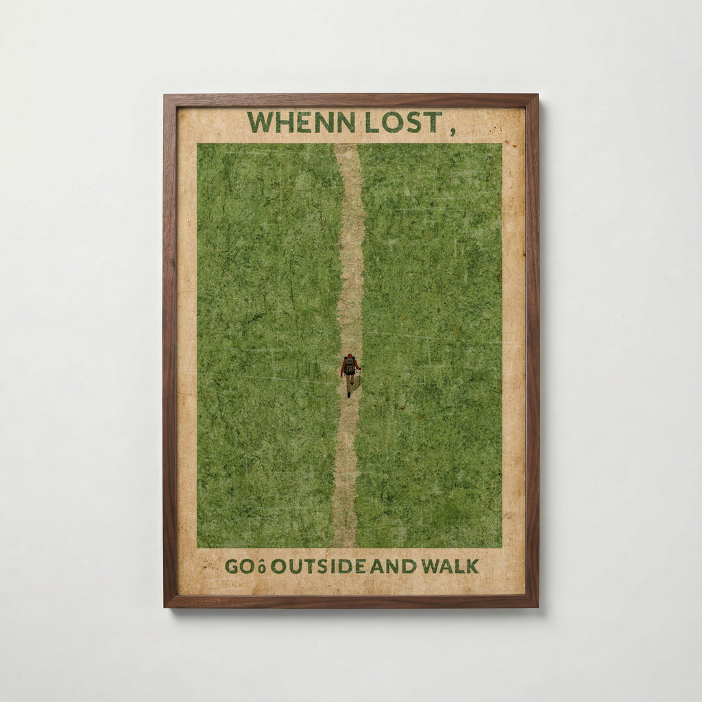 When Lost Walk Poster i vardagsrumsmiljö