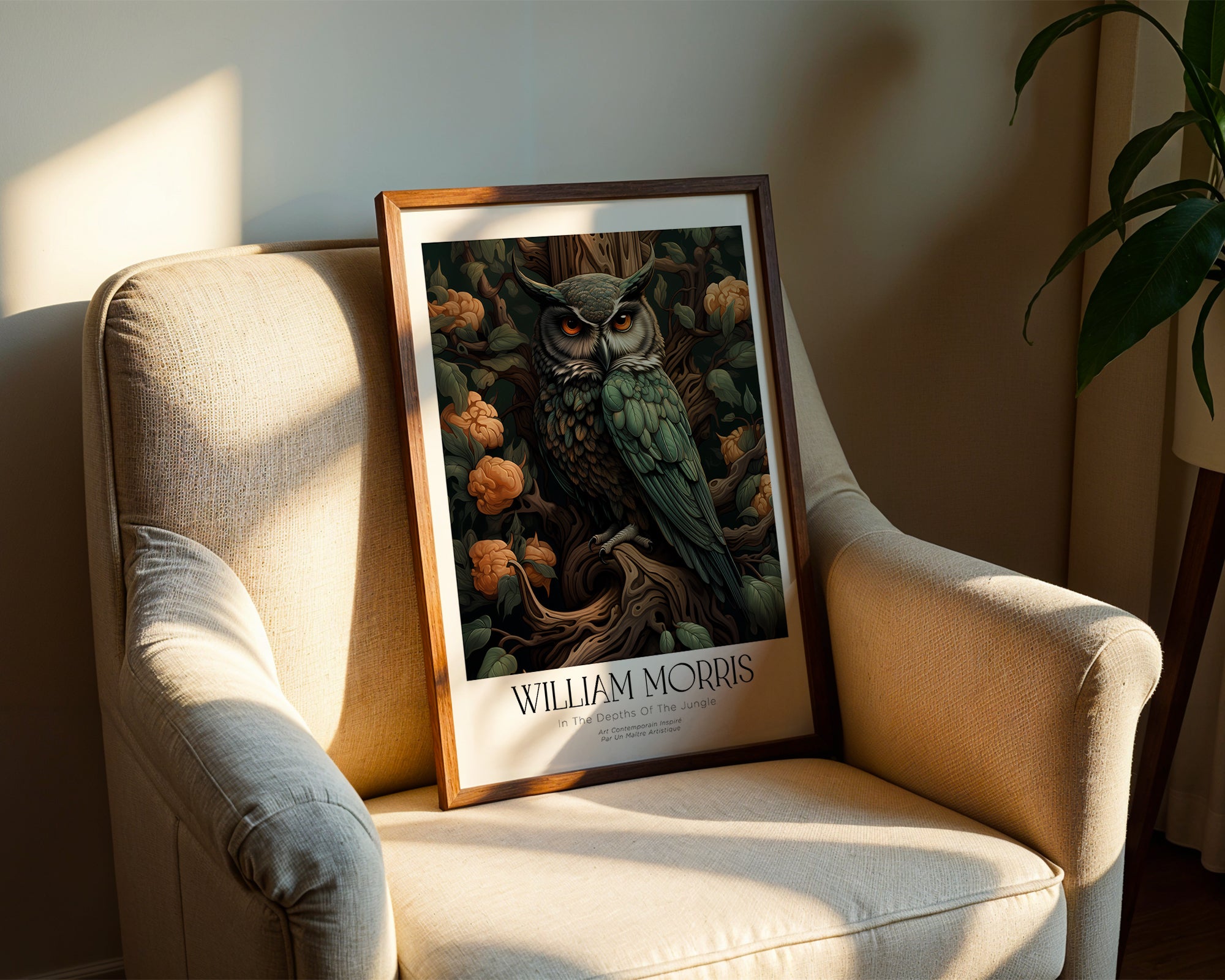 William Morris Forest Owl Poster – poster på vägg inredning