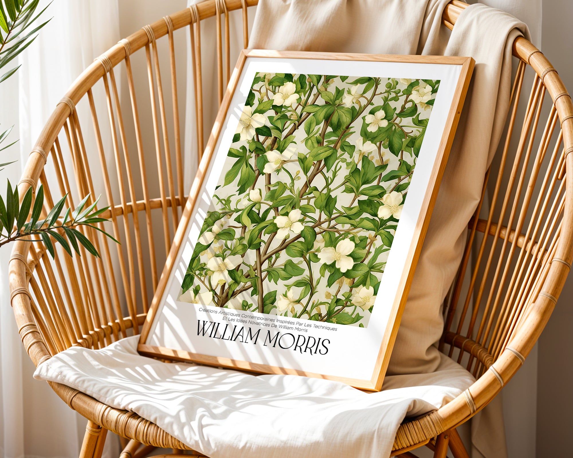 William Morris Ivory Blossom Vine Poster – poster på vägg inredning