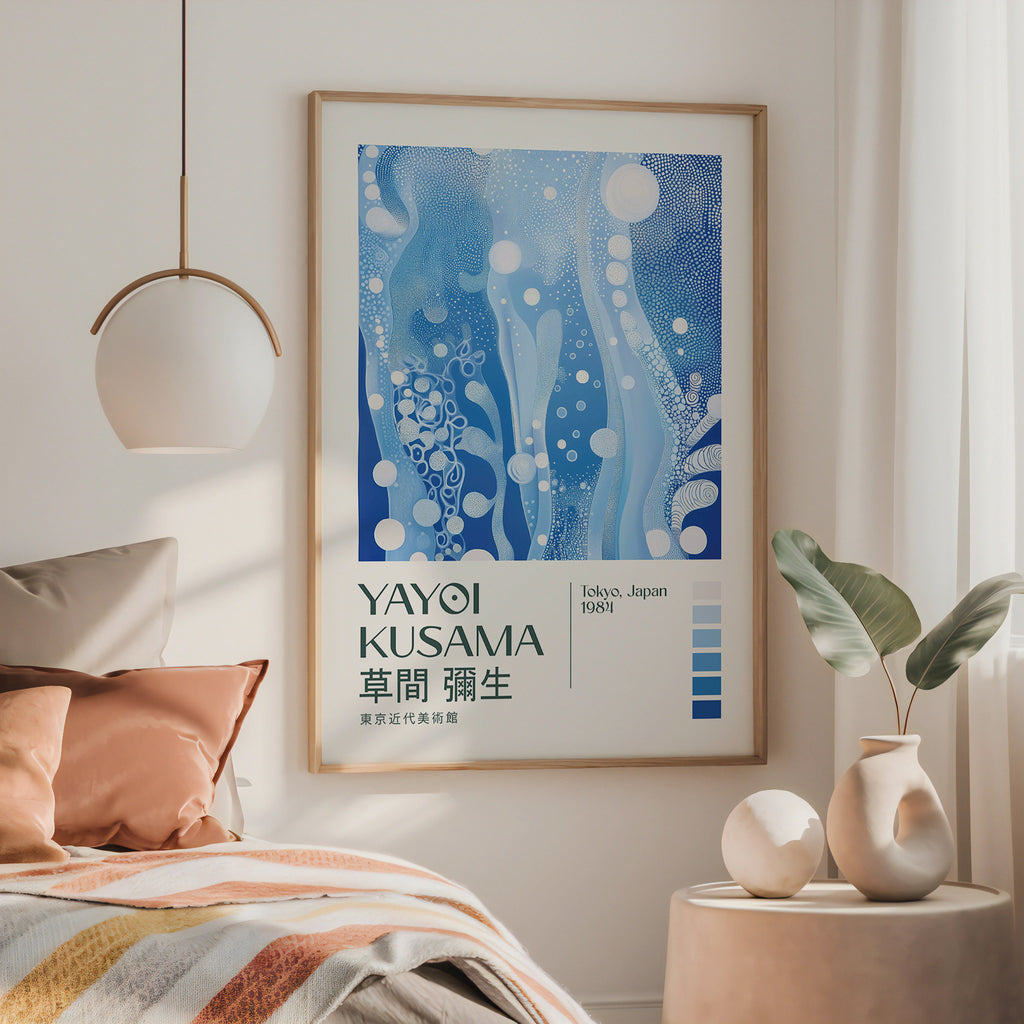 Yayoi Kusama Blue Infinite Flow Poster