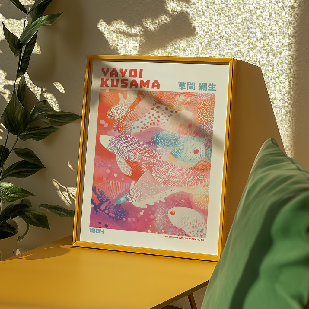 Yayoi Kusama Floating Koi Dreams Poster