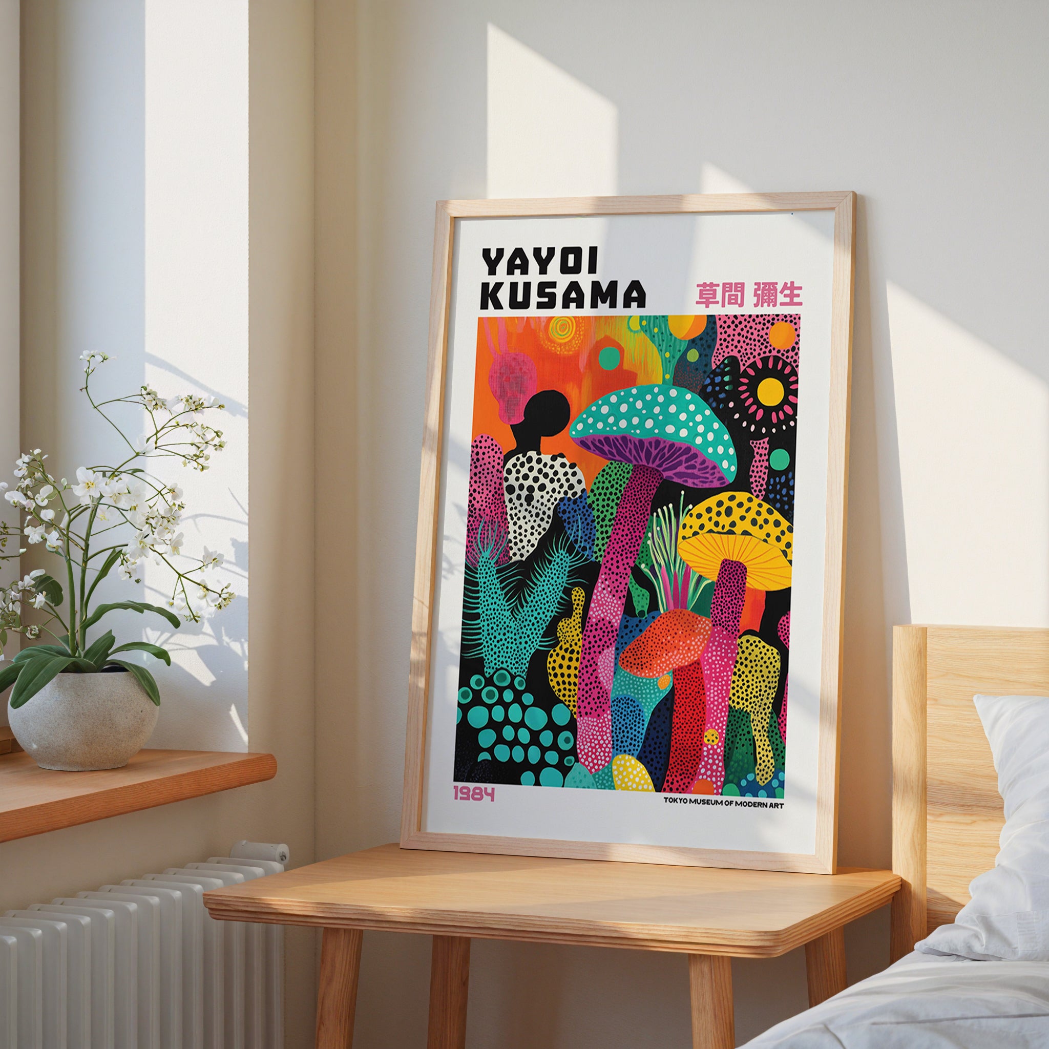 Yayoi Kusama Mushroom Garden Poster