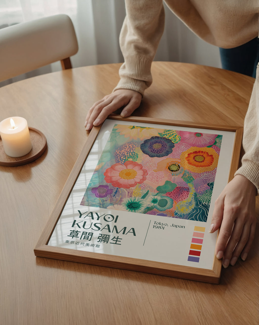 Yayoi Kusama Pastel Bloom Harmony Poster