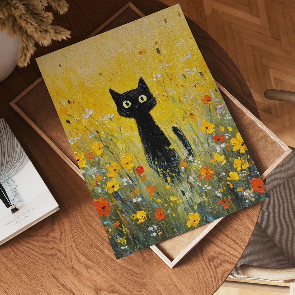 Golden Meadow Watcher Poster