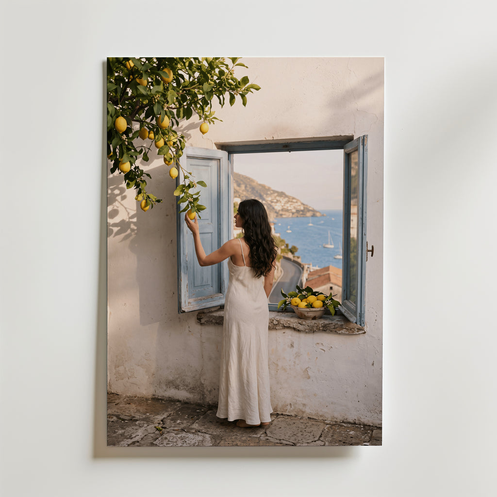 Amalfi Citrus Poster – canvas utan passepartout
