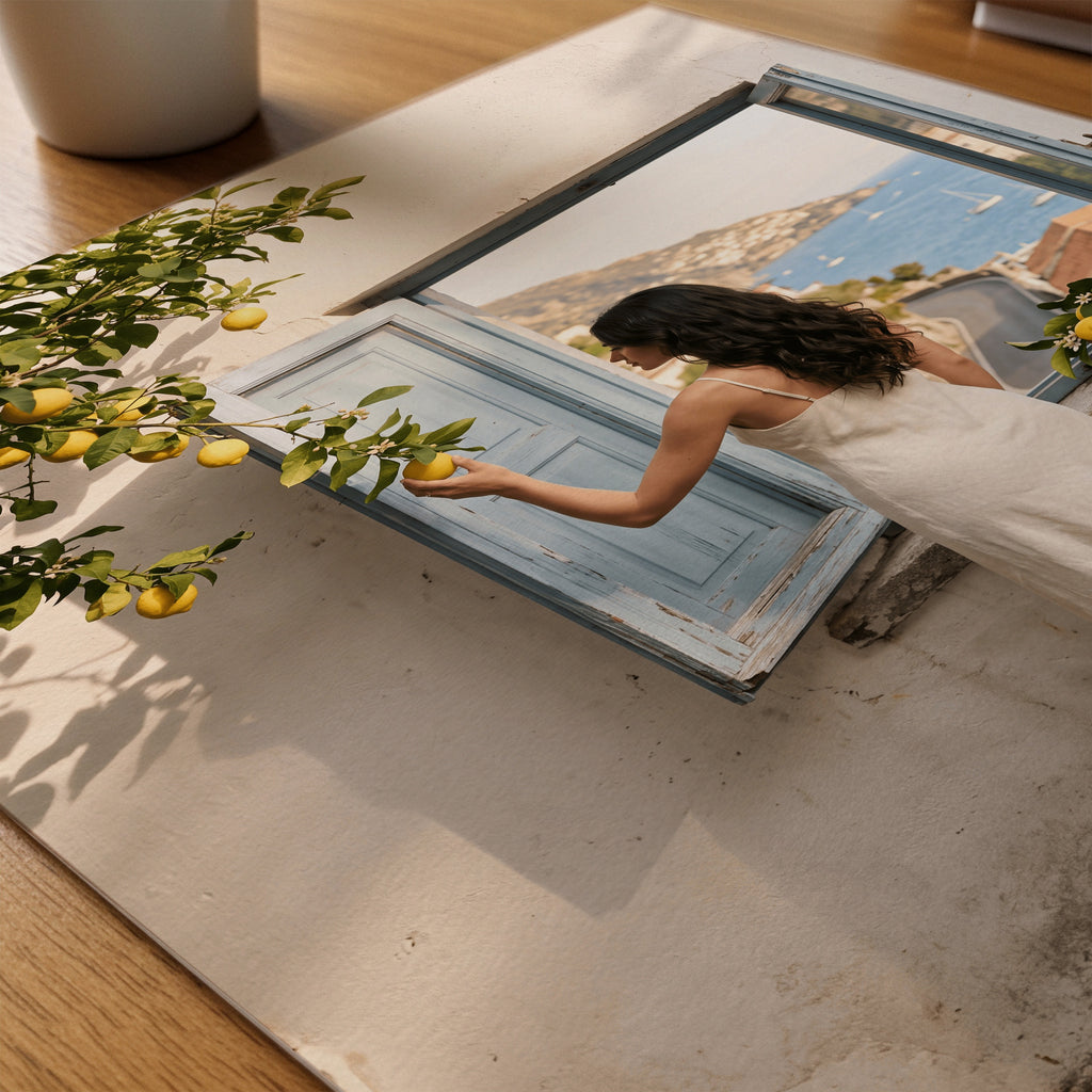 Amalfi Citrus Poster – närbild på papper