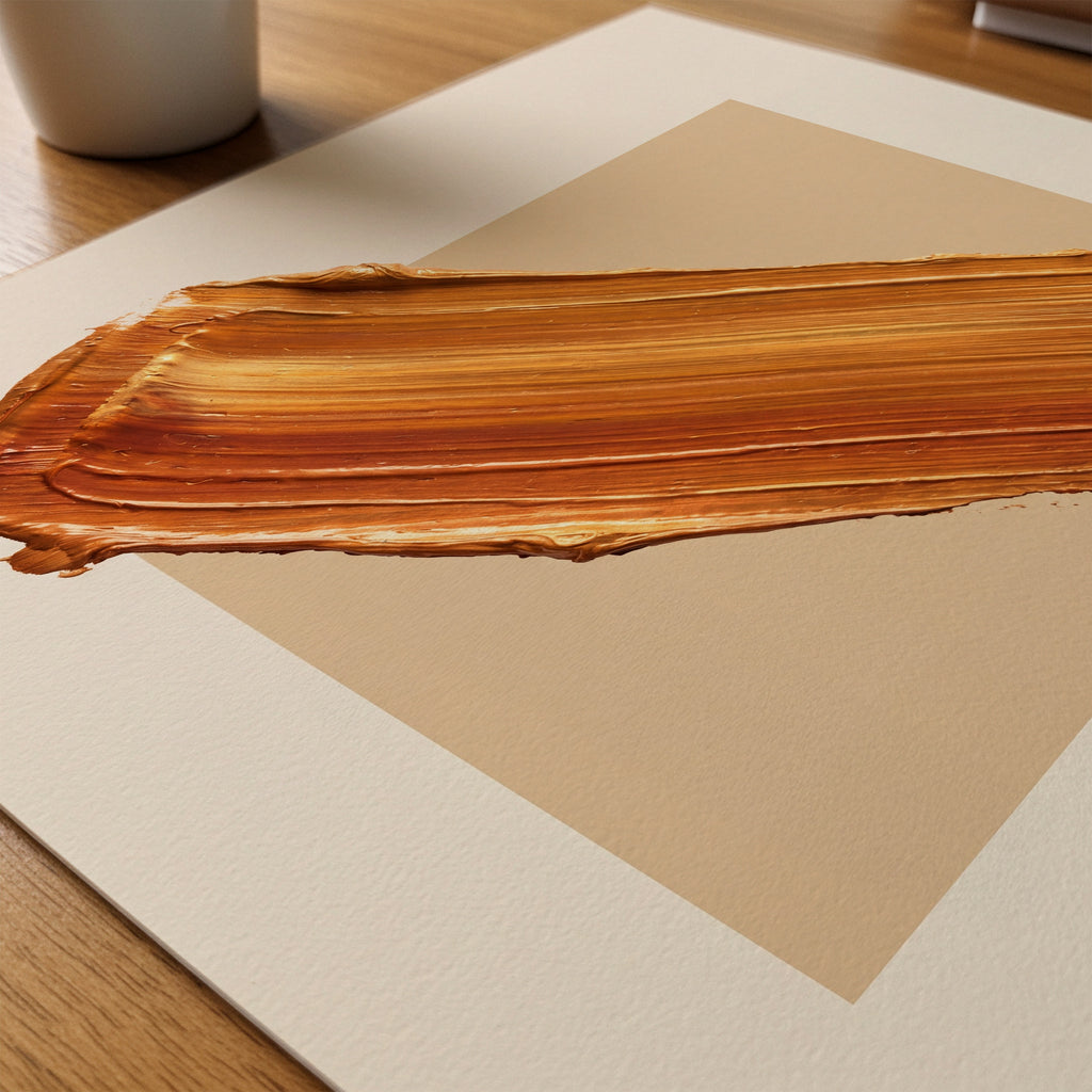 Amber Diagonal Poster – närbild på papper