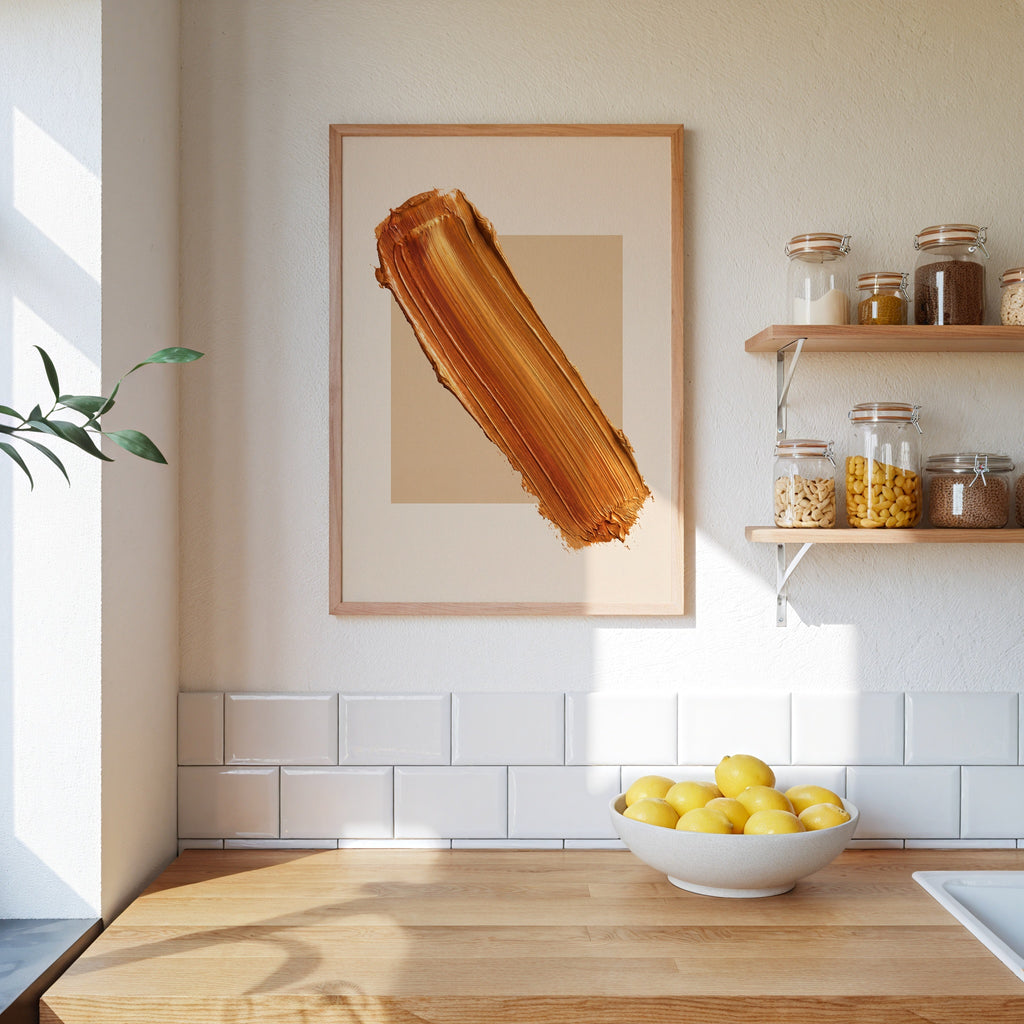 Amber Diagonal Poster – i rum 1