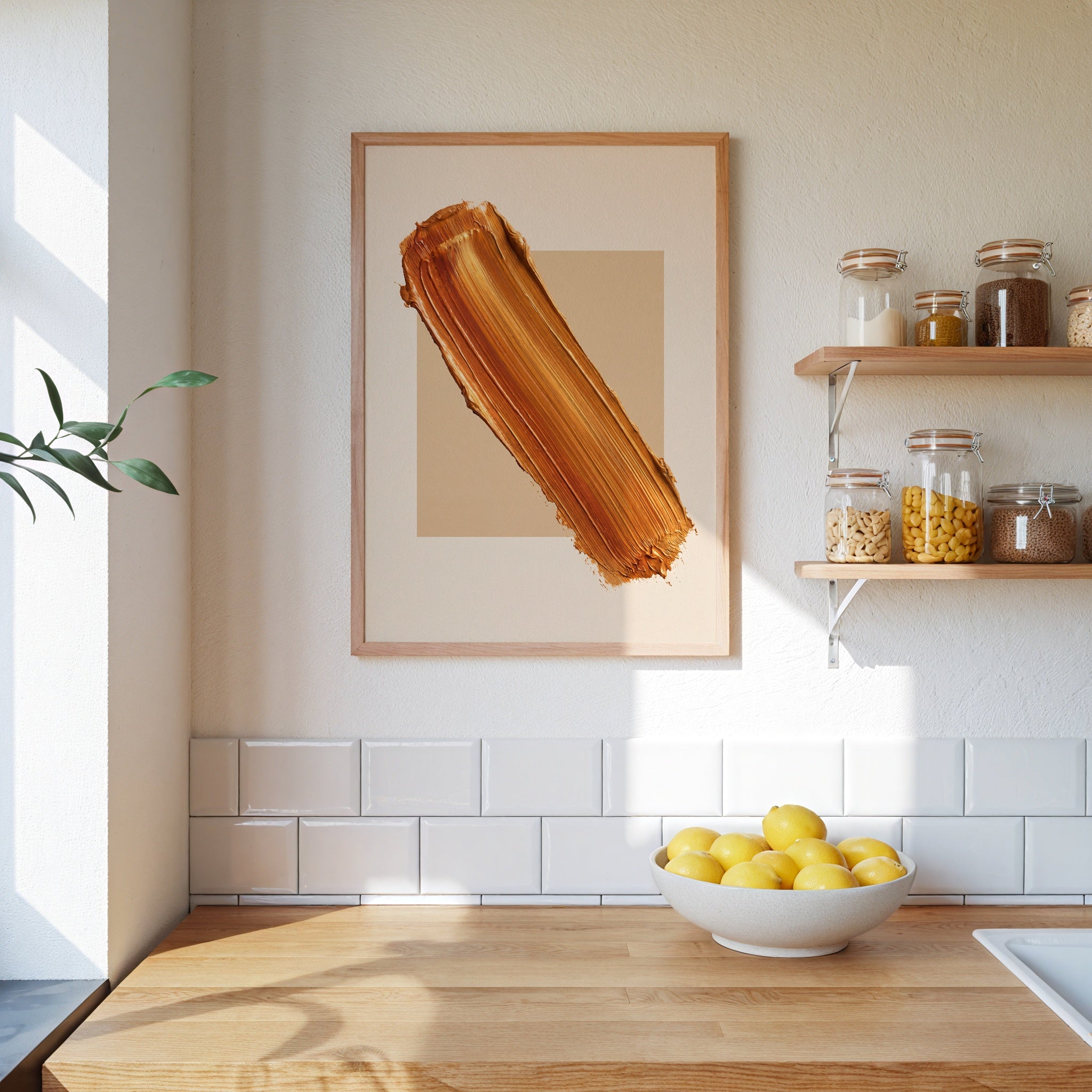 Amber Diagonal Poster – i rum 1